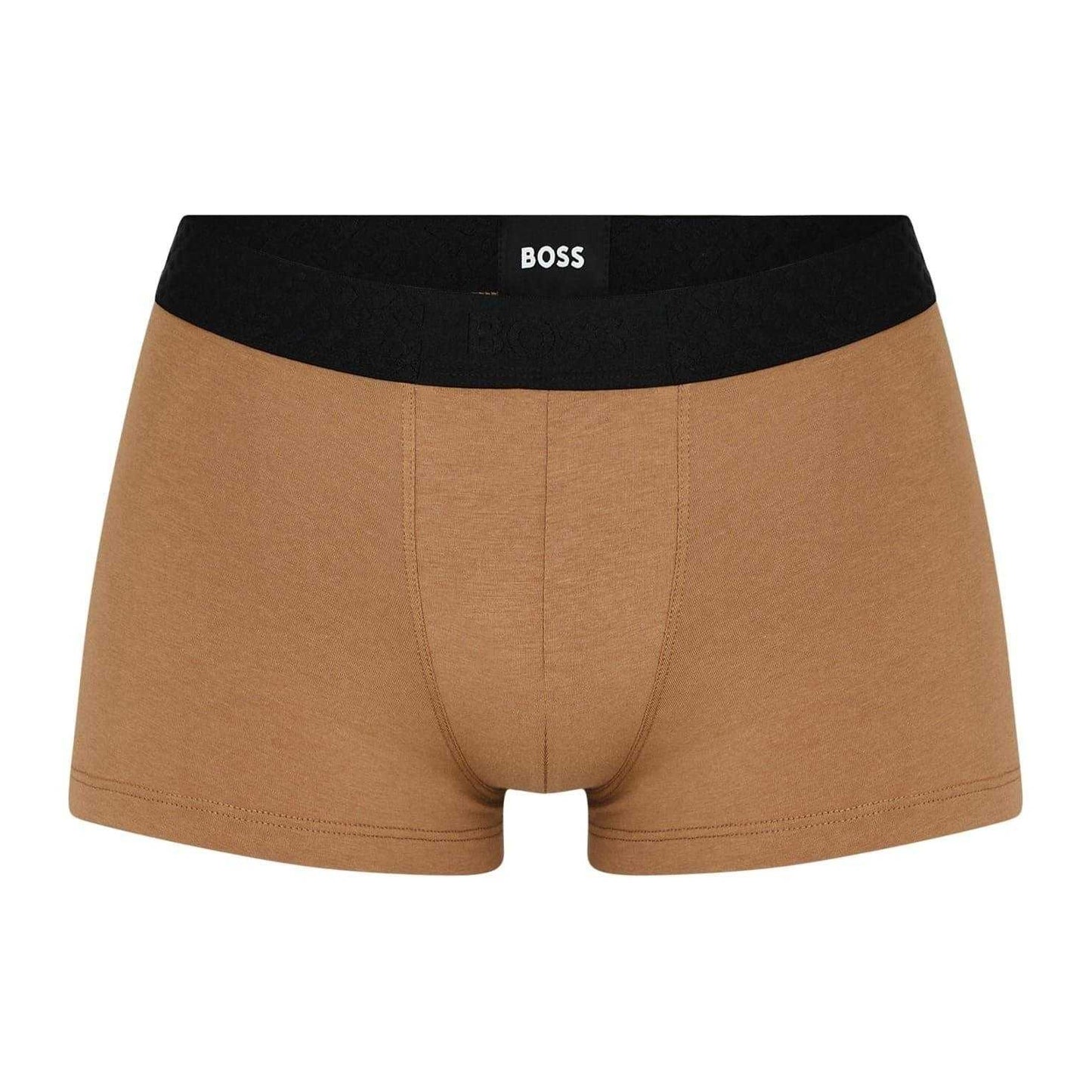 Multicoloured - Lifestyle - Boss Mens Monogram Elasticated Boxer Shorts (Pack of 3)