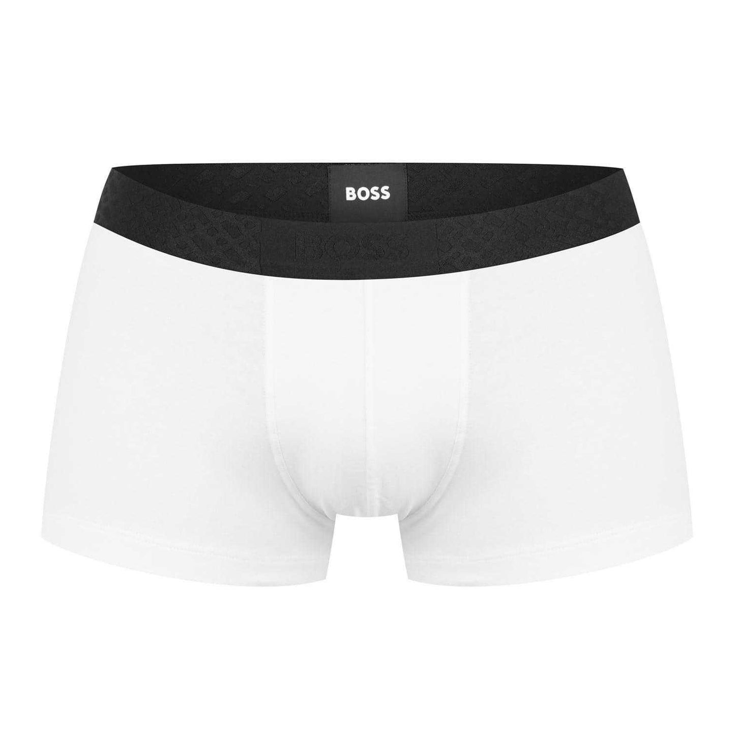 Black-White-Grey - Lifestyle - Boss Mens Monogram Cotton Blend Snug Fit Boxer Shorts (Pack of 3)