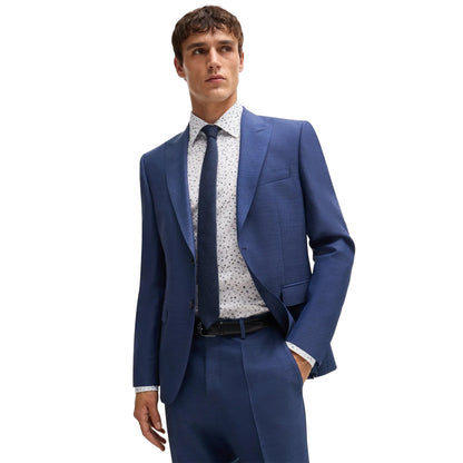 Light Blue - Side - Boss Mens H-Hank Kent Collar Slim Shirt