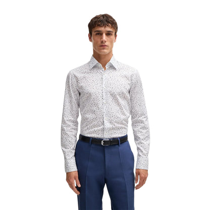 Light Blue - Front - Boss Mens H-Hank Kent Collar Slim Shirt
