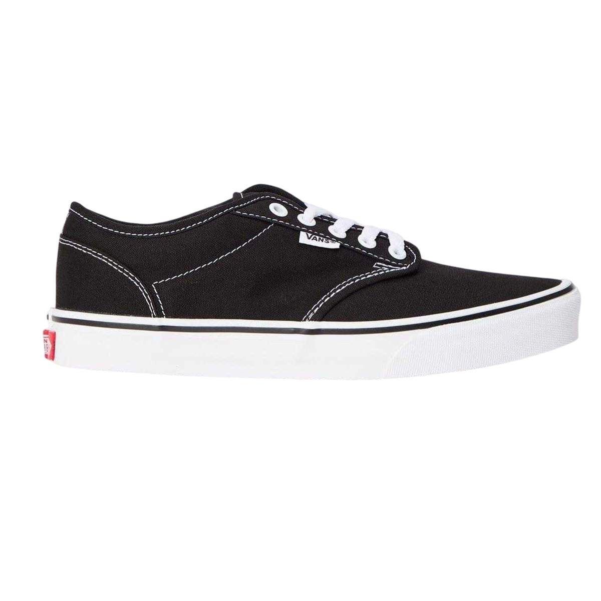 Black-White - Front - Vans Womens-Ladies Atwood Canvas Trainers