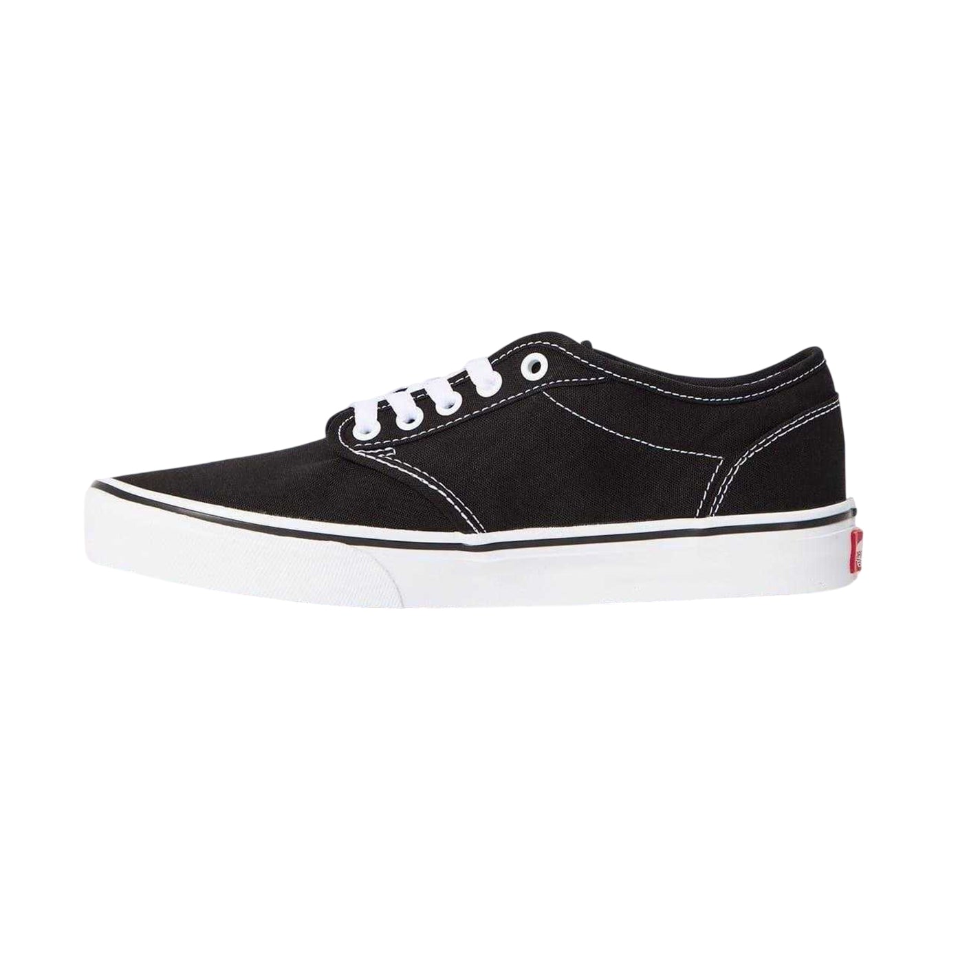 Black-White - Back - Vans Womens-Ladies Atwood Canvas Trainers
