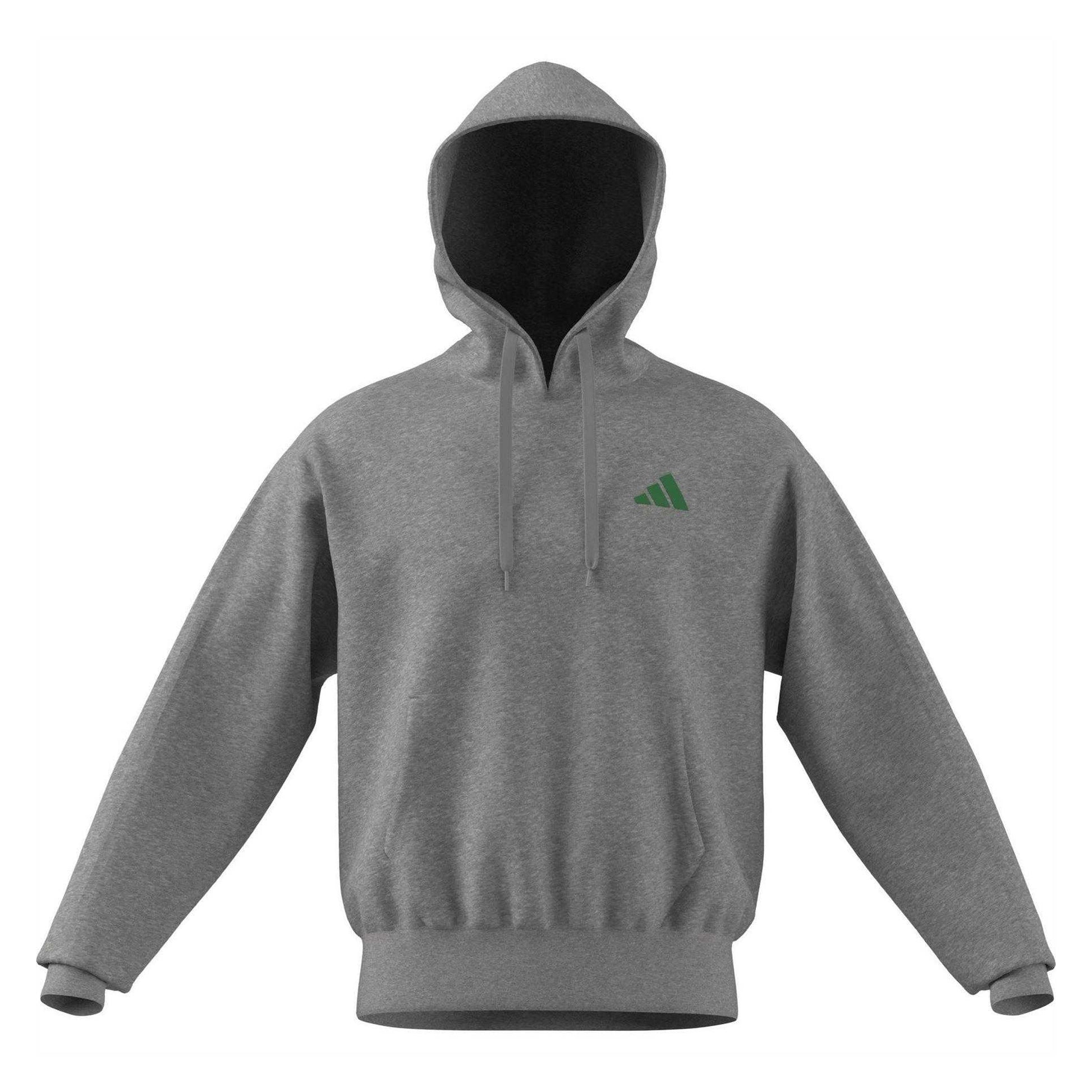 Medium Heather Grey - Front - Adidas Unisex Adult Paris Metro Hoodie