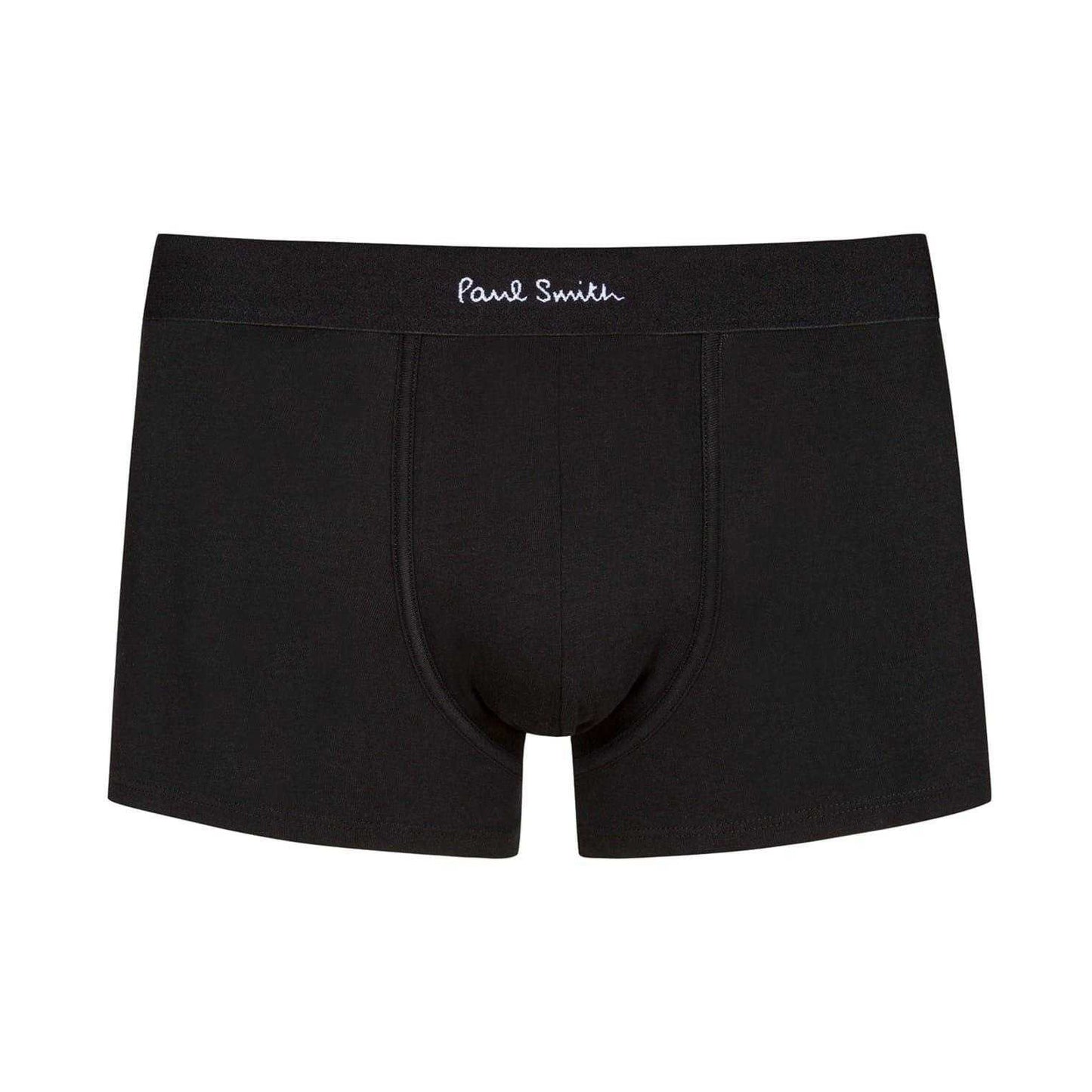 Black-White-Grey - Back - Paul Smith Mens Logo Cotton Boxer Shorts (Pack of 3)