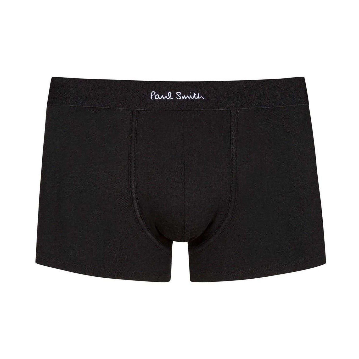Black-White-Grey - Back - Paul Smith Mens Logo Cotton Boxer Shorts (Pack of 3)