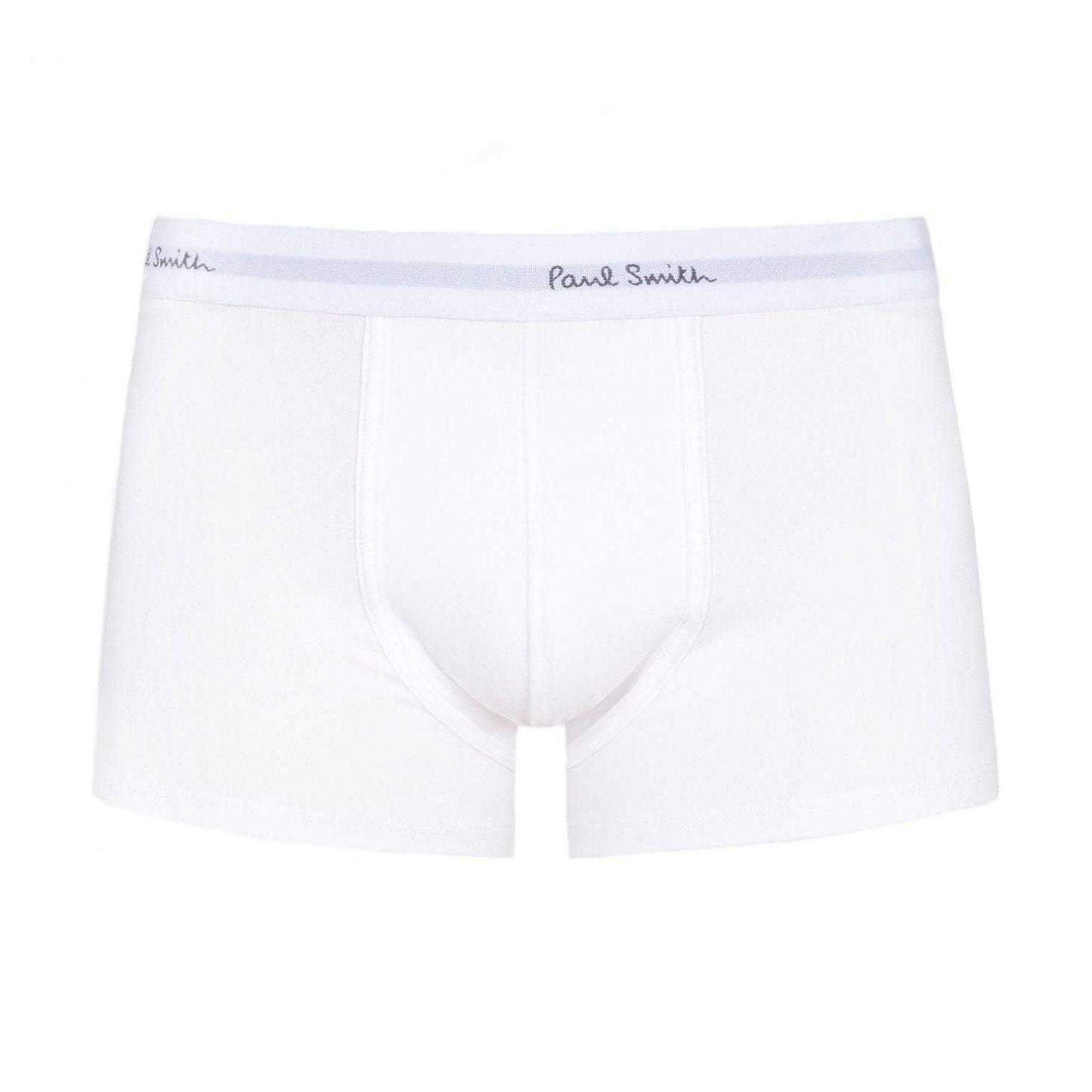 Black-White-Grey - Side - Paul Smith Mens Logo Cotton Boxer Shorts (Pack of 3)