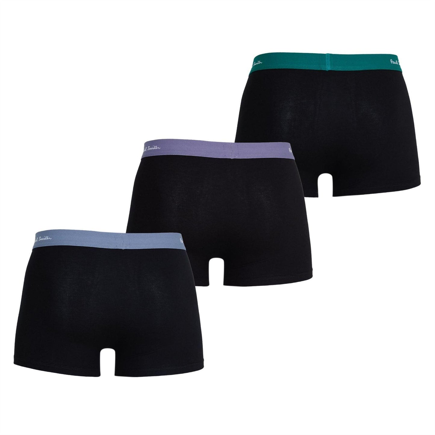 Black-Blue-Green - Back - Paul Smith Mens Logo Cotton Boxer Shorts (Pack of 3)