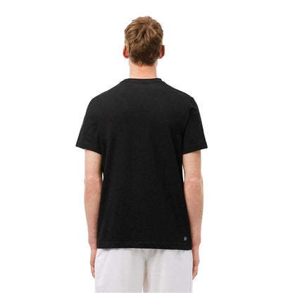 Black - Back - Lacoste Mens Daniil Medvedev Logo T-Shirt
