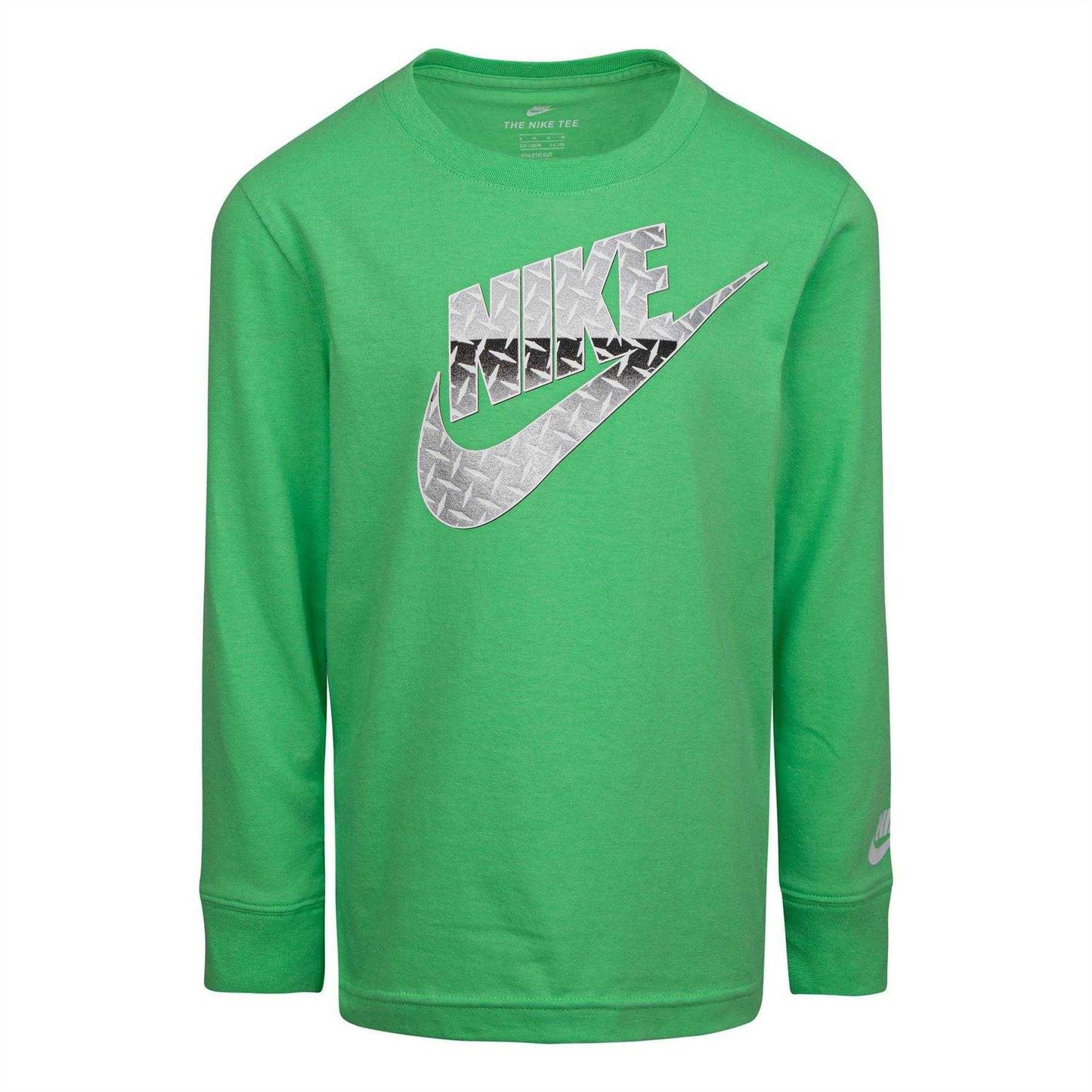 Lime Green - Front - Nike Childrens-Kids Diamond Relaxed Fit Long-Sleeved T-Shirt