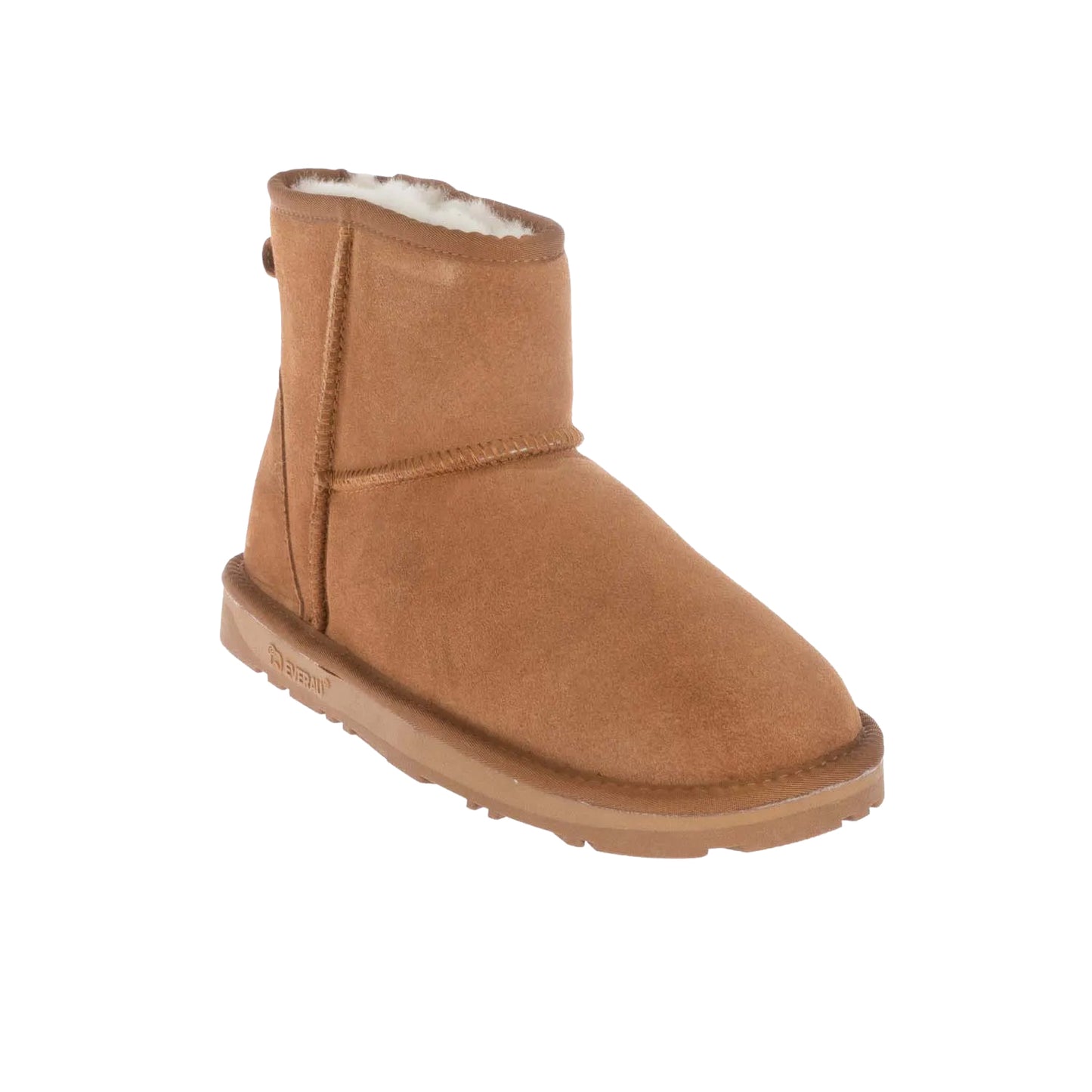 Chestnut - Front - EverAu Womens-Ladies Finch Mini Cow Suede Classic Boots