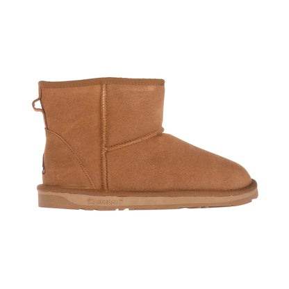 Chestnut - Side - EverAu Womens-Ladies Finch Mini Cow Suede Classic Boots