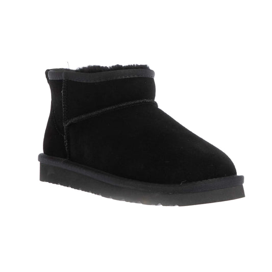 Black - Front - EverAu Womens-Ladies Finch Mini Cow Suede Classic Boots
