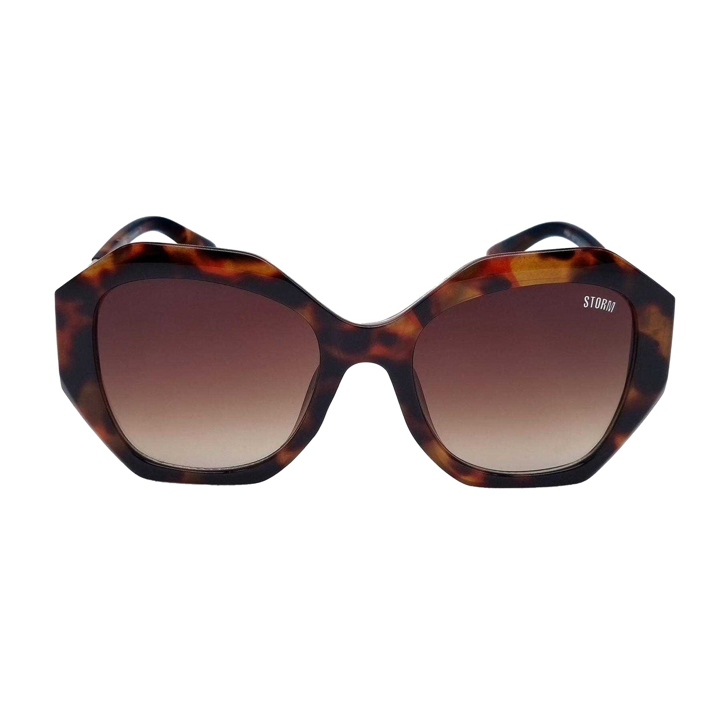 Tortoiseshell - Back - Storm Womens-Ladies Aisa Hexagon Sunglasses