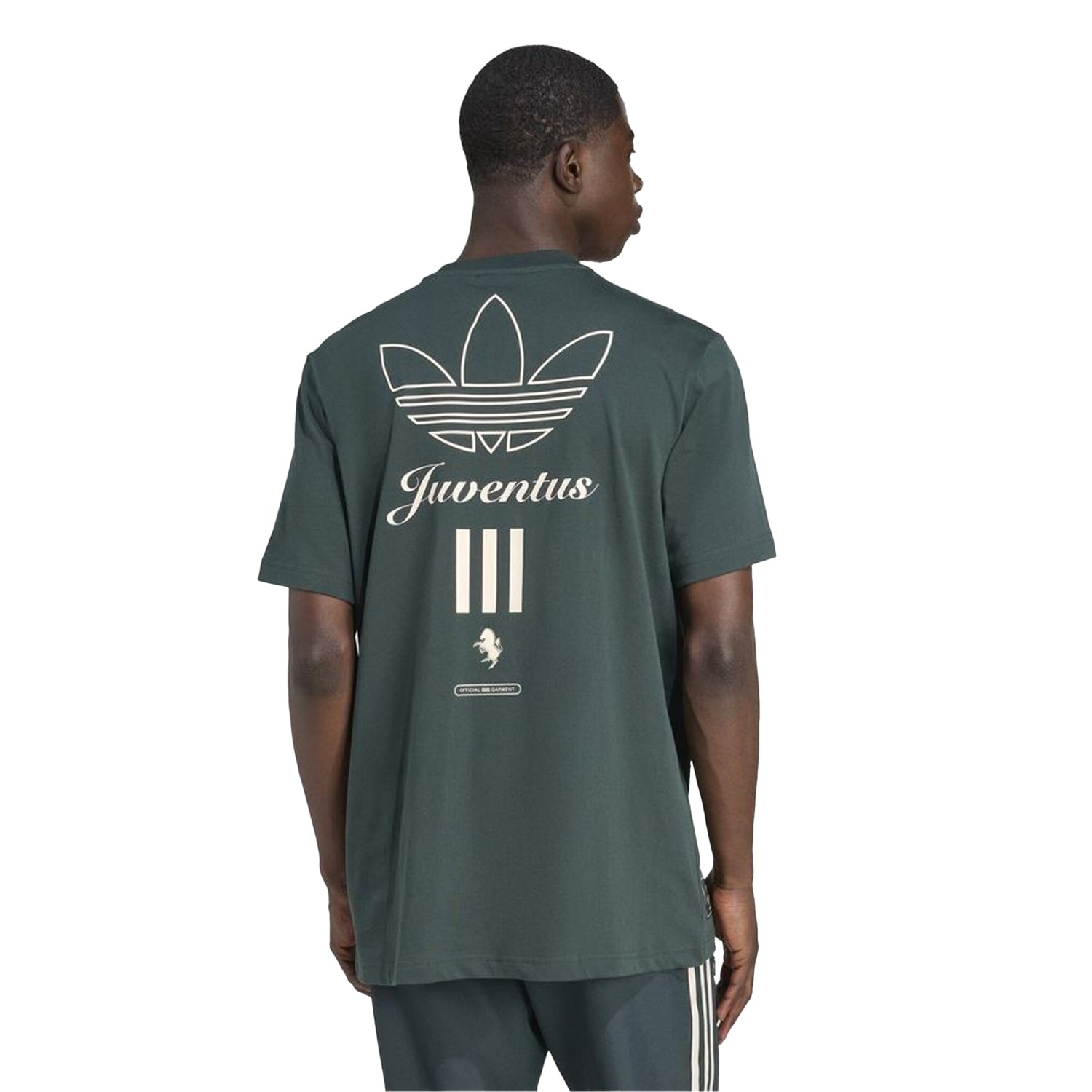 Green - Back - Adidas Unisex Adult Terrace Icons Juventus FC T-Shirt