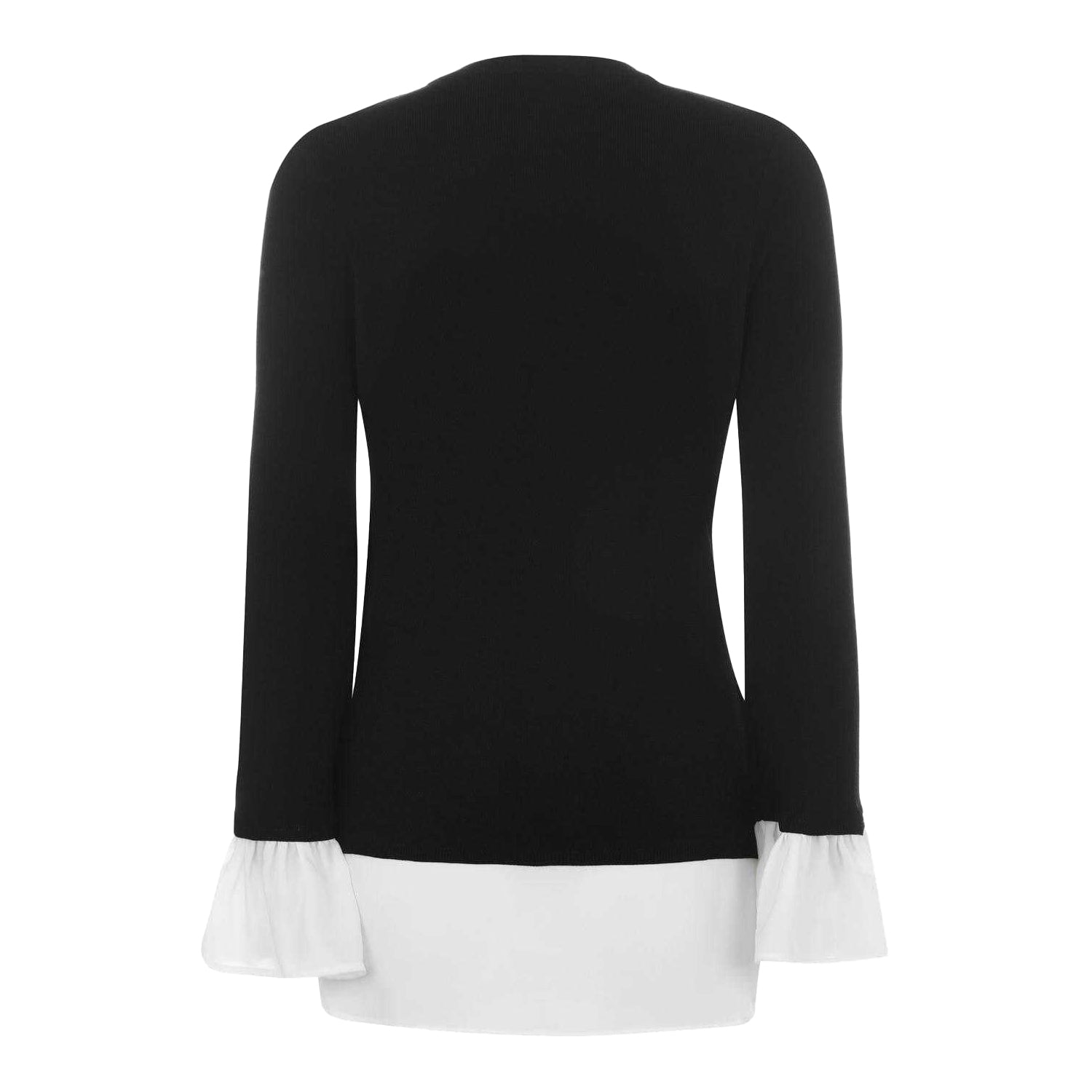 Black - Back - Linea Womens-Ladies 2 in 1 Jumper