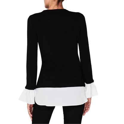 Black - Lifestyle - Linea Womens-Ladies 2 in 1 Jumper