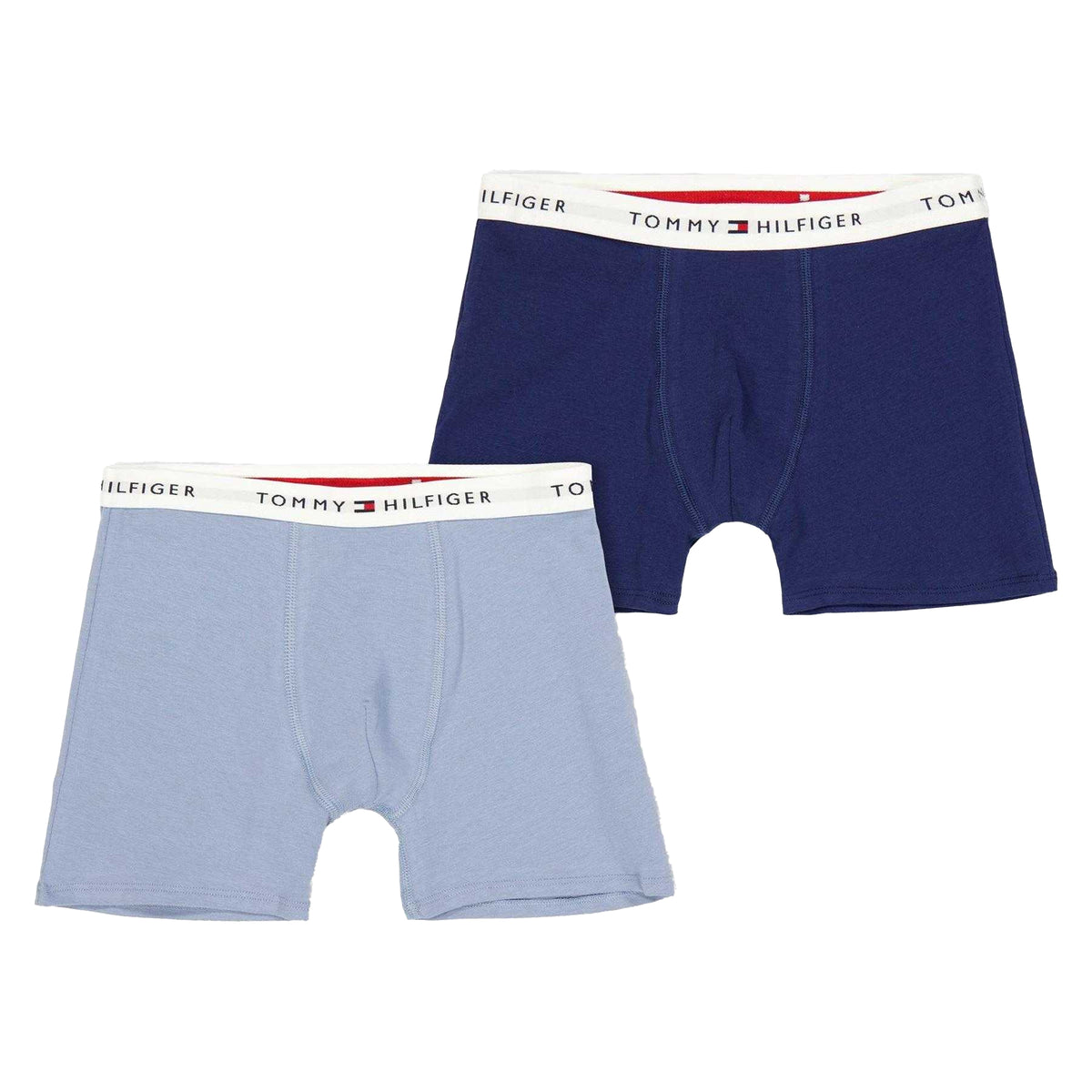 Blue-Navy - Front - Tommy Hilfiger Boys Boxer Shorts (Pack of 2)