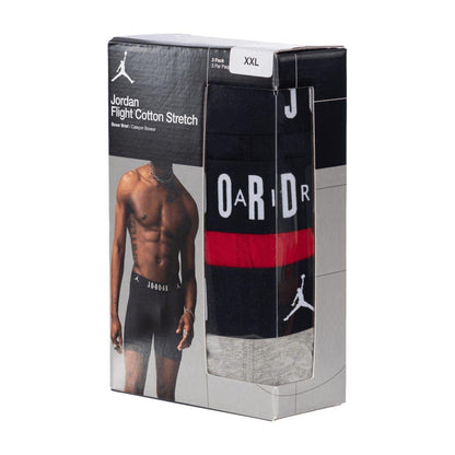 Black-Grey-Red - Back - Nike Boys Air Jordan Boxer Shorts (Pack of 3)