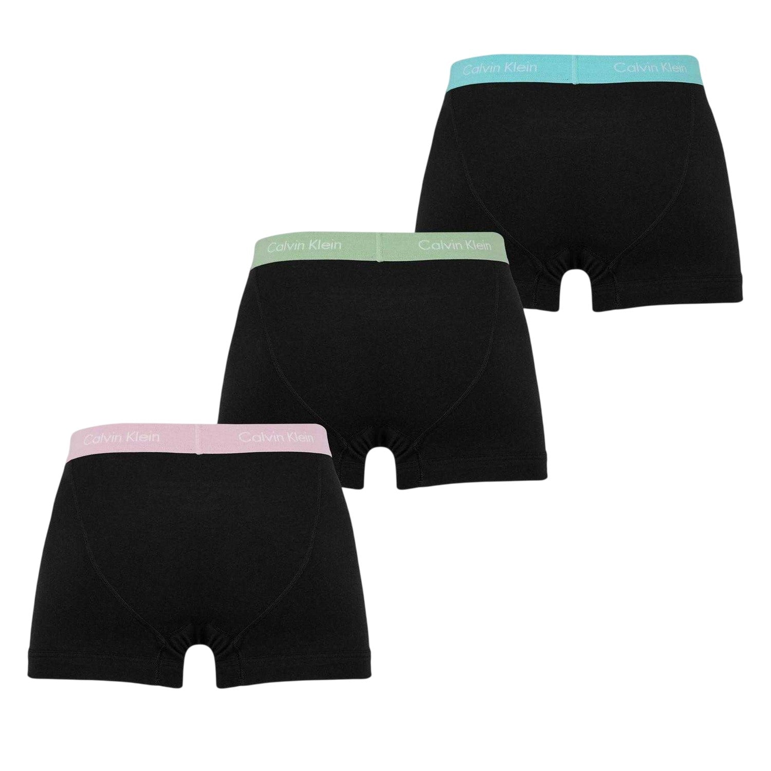 Pink-Green-Blue - Back - Calvin Klein Mens Boxer Shorts (Pack of 3)