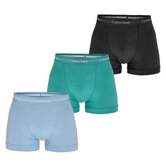 Black-Blue - Front - Calvin Klein Mens Boxer Shorts (Pack of 3)