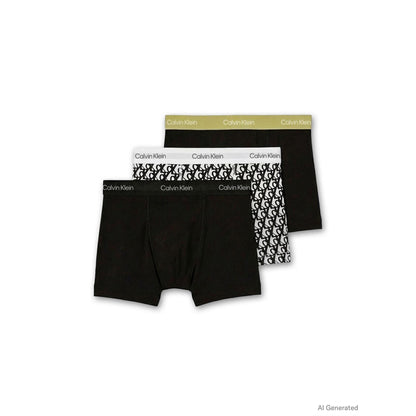 Black-Ink-Blue - Front - Calvin Klein Mens Boxer Shorts (Pack of 3)