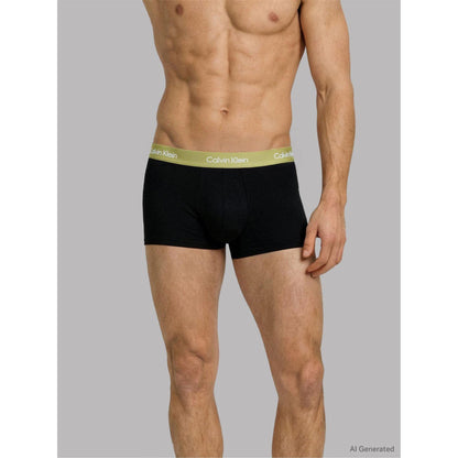 Black-Ink-Blue - Side - Calvin Klein Mens Boxer Shorts (Pack of 3)