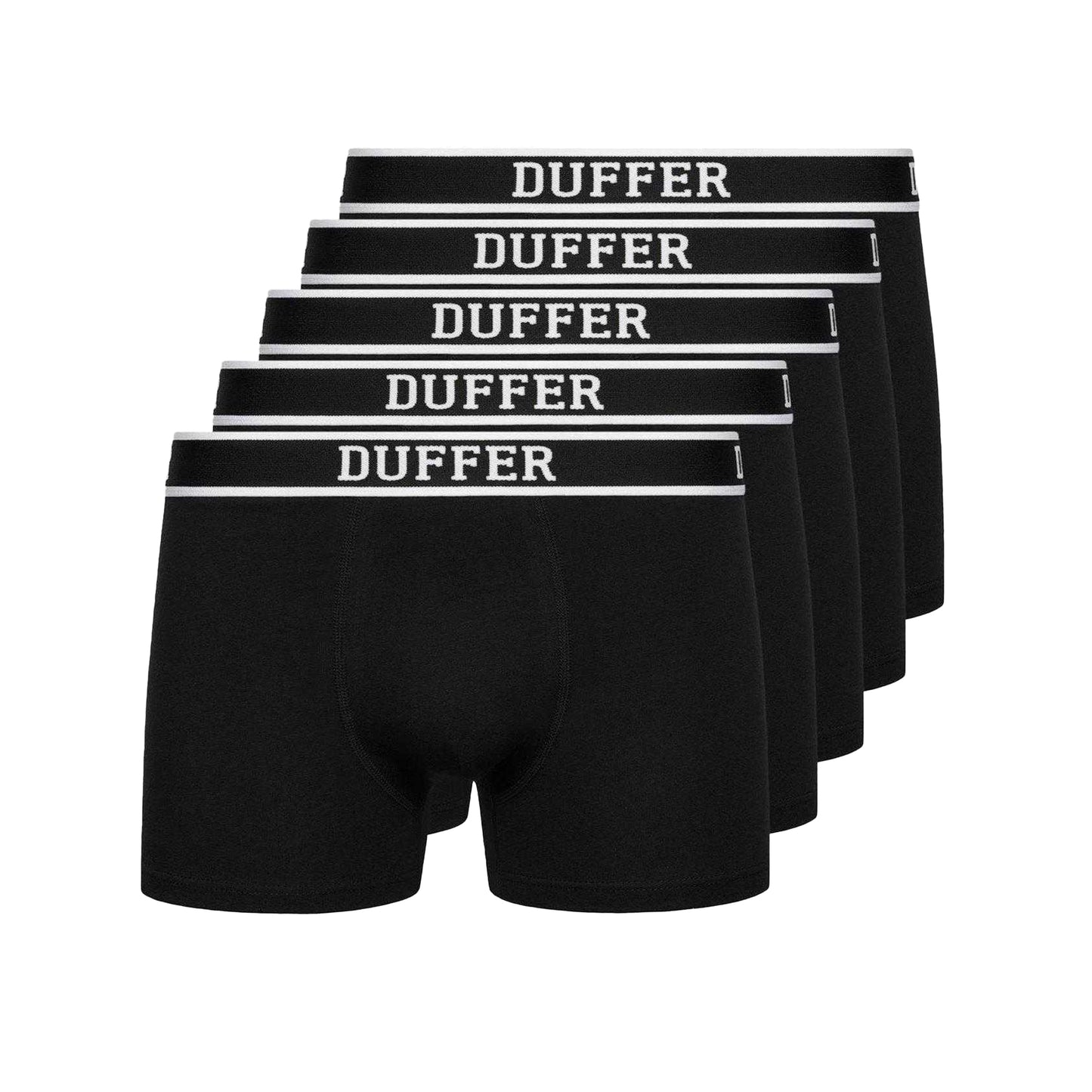 Black - Front - Duffer Mens Easton Boxer Shorts (Pack of 5)