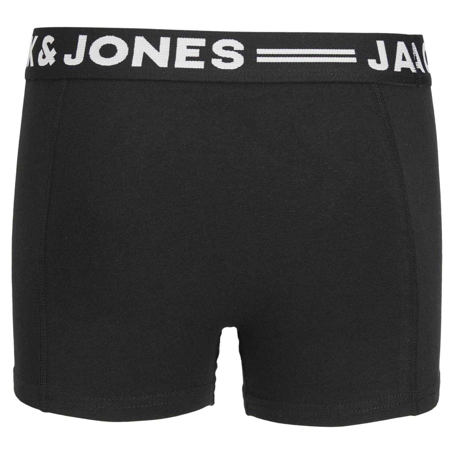 Black - Back - Jack And Jones Mens Sense Boxer Shorts (Pack of 3)