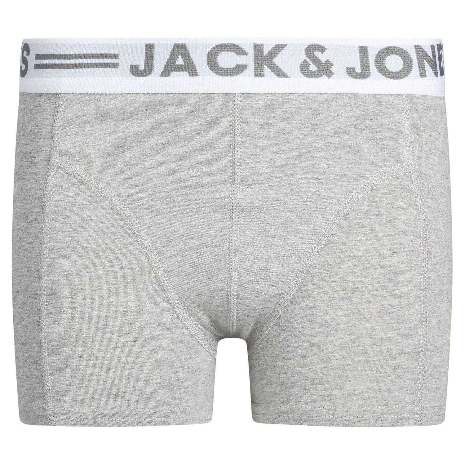Light Grey Melange - Side - Jack And Jones Mens Sense Boxer Shorts (Pack of 3)