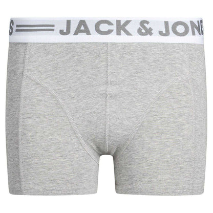 Light Grey Melange - Side - Jack And Jones Mens Sense Boxer Shorts (Pack of 3)
