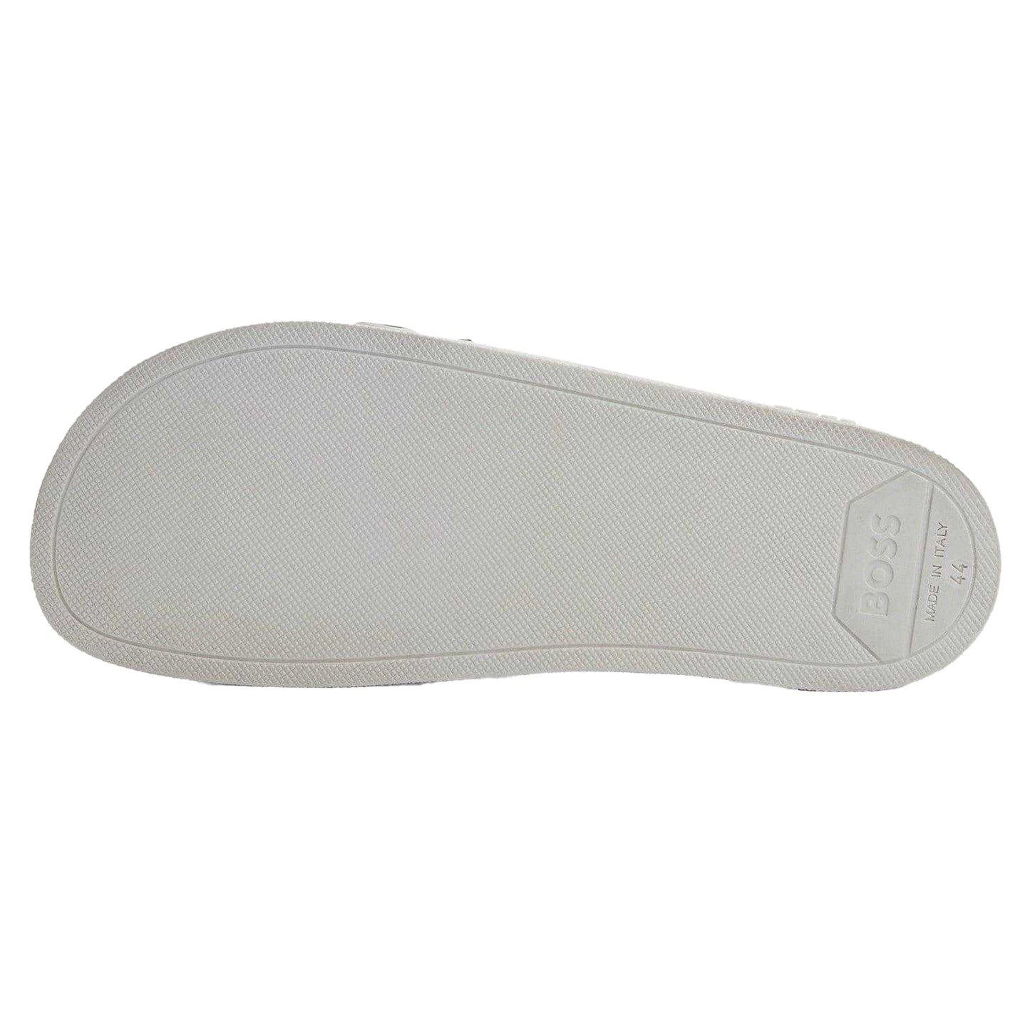 White - Side - Boss Unisex Adult Bay Logo Synthetic Flat Slides