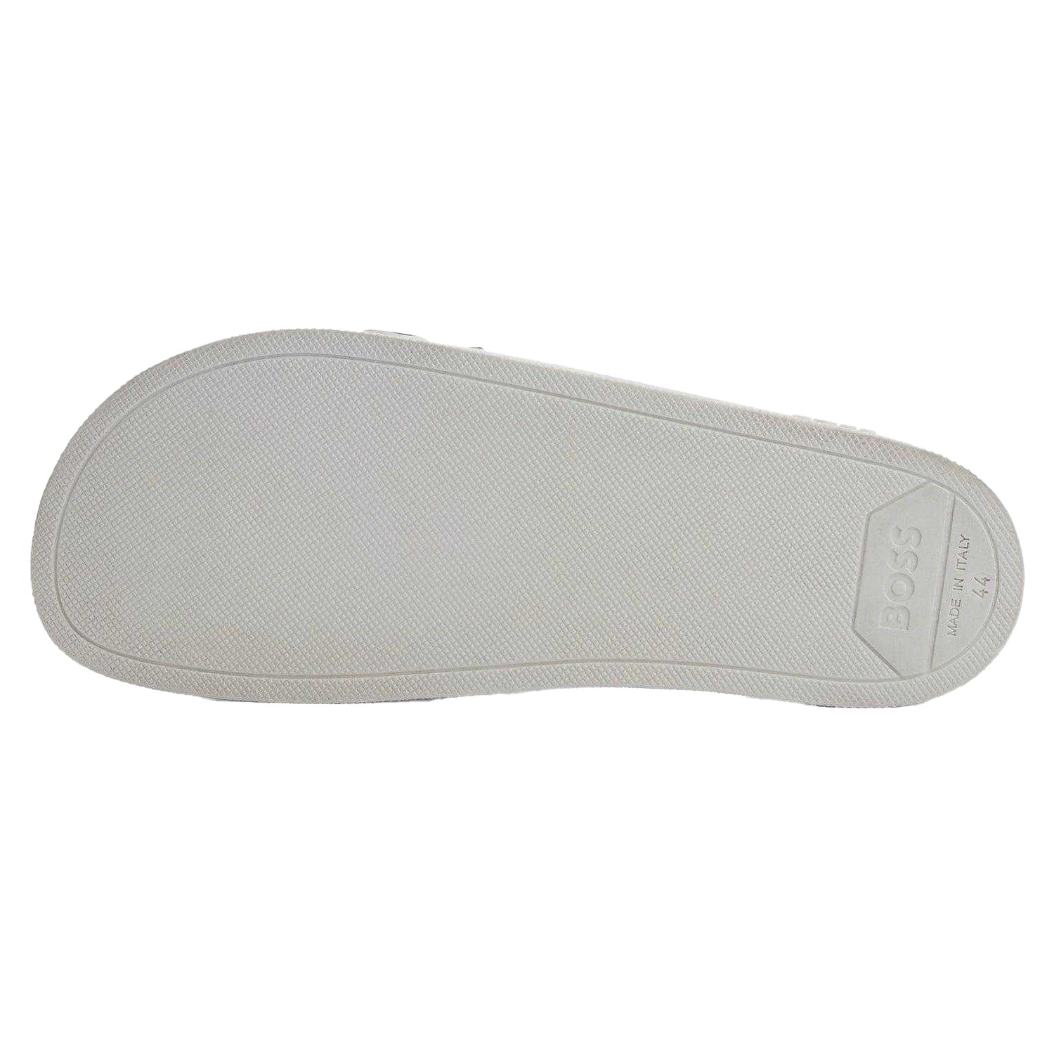 White - Side - Boss Unisex Adult Bay Logo Synthetic Flat Slides