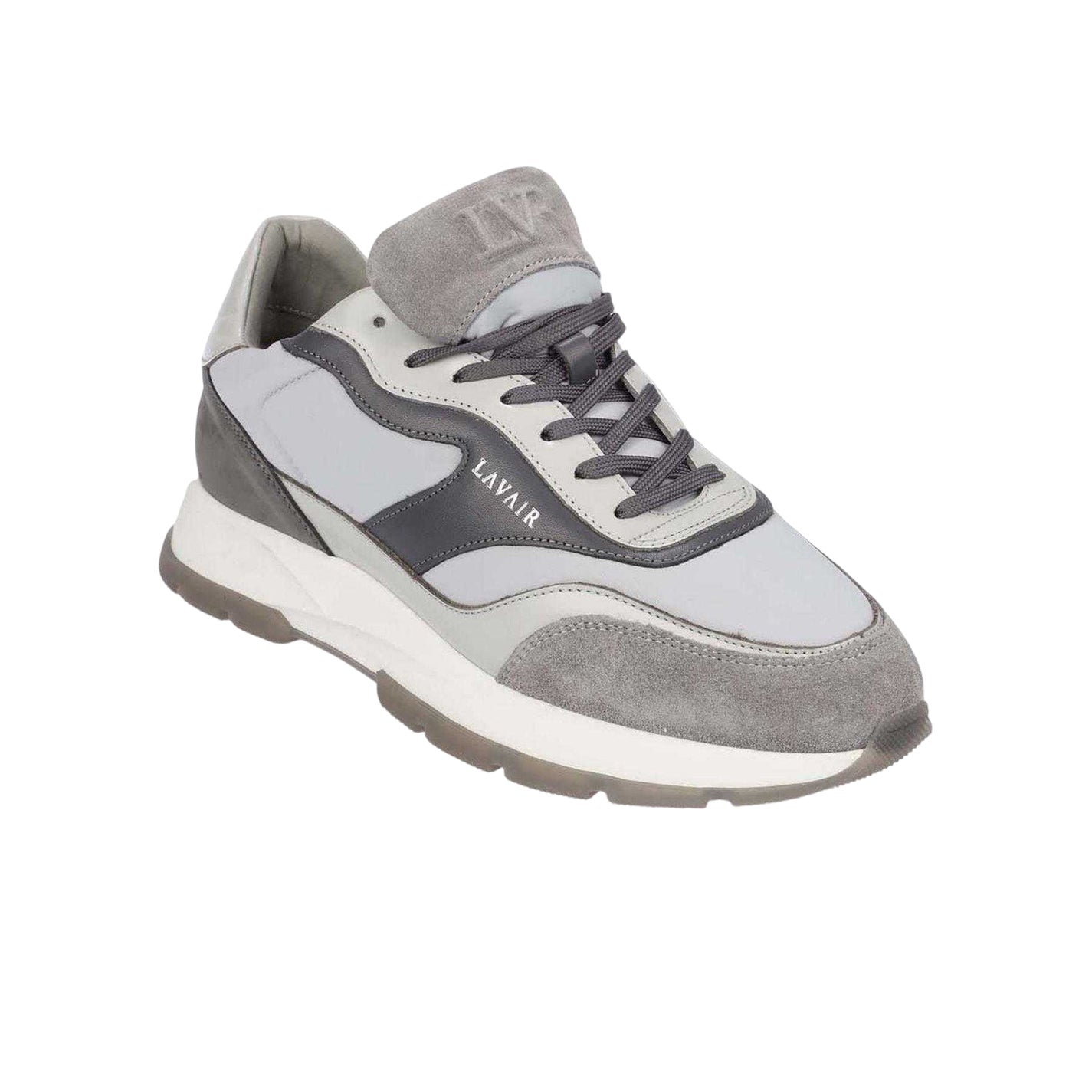 Grey - Lifestyle - Lavair Mens Aequora Leather Trainers