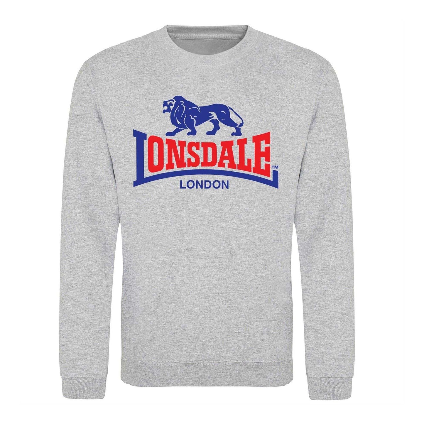 Grey - Front - Lonsdale Unisex Adult Logo Tearaway Sweatshirt
