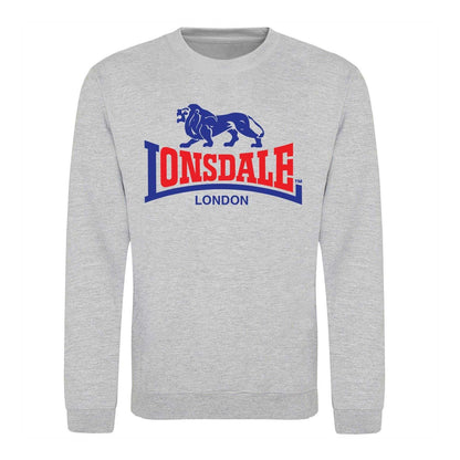 Grey - Front - Lonsdale Unisex Adult Logo Tearaway Sweatshirt