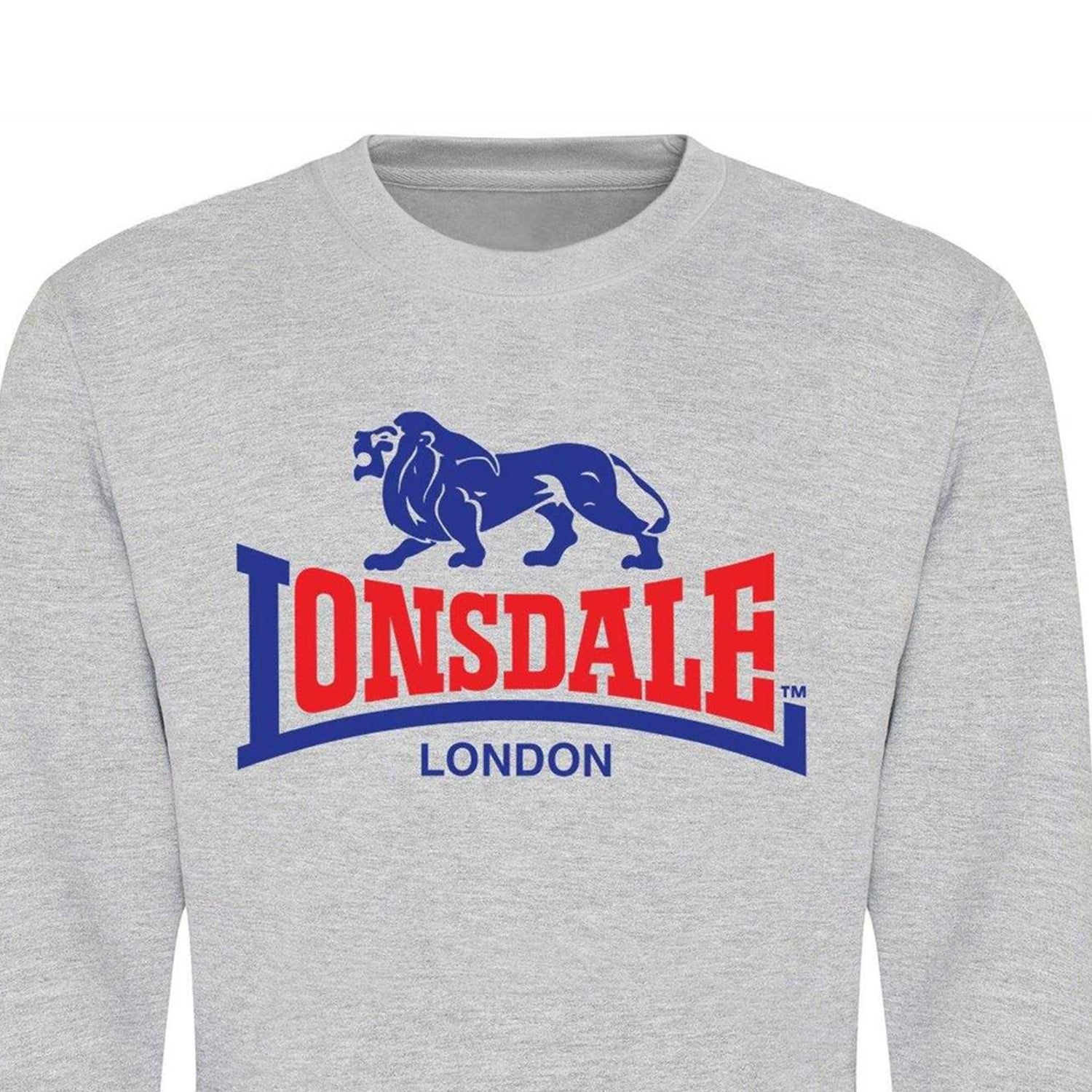 Grey - Back - Lonsdale Unisex Adult Logo Tearaway Sweatshirt