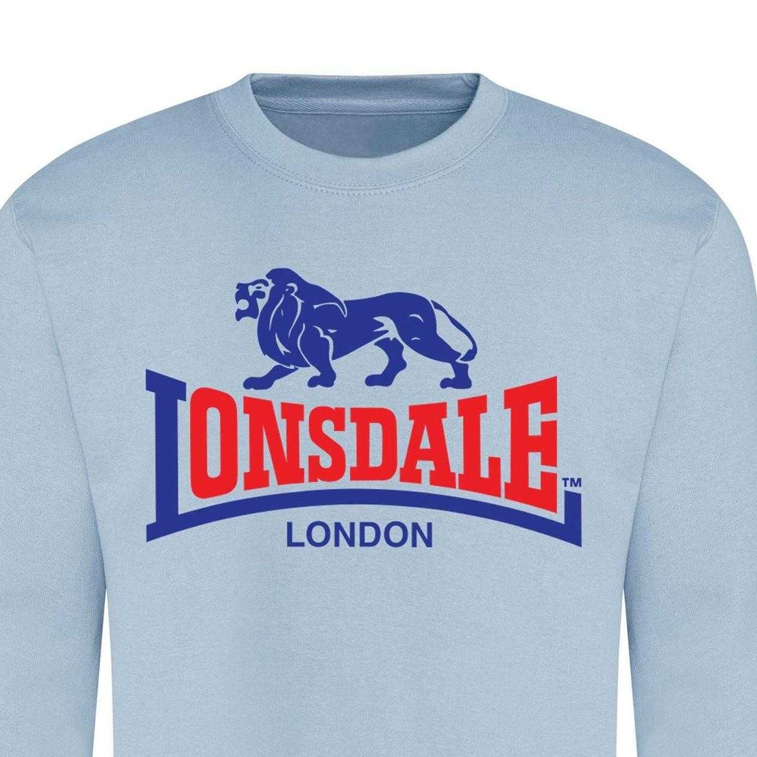 Sky Blue - Back - Lonsdale Unisex Adult Logo Tearaway Sweatshirt