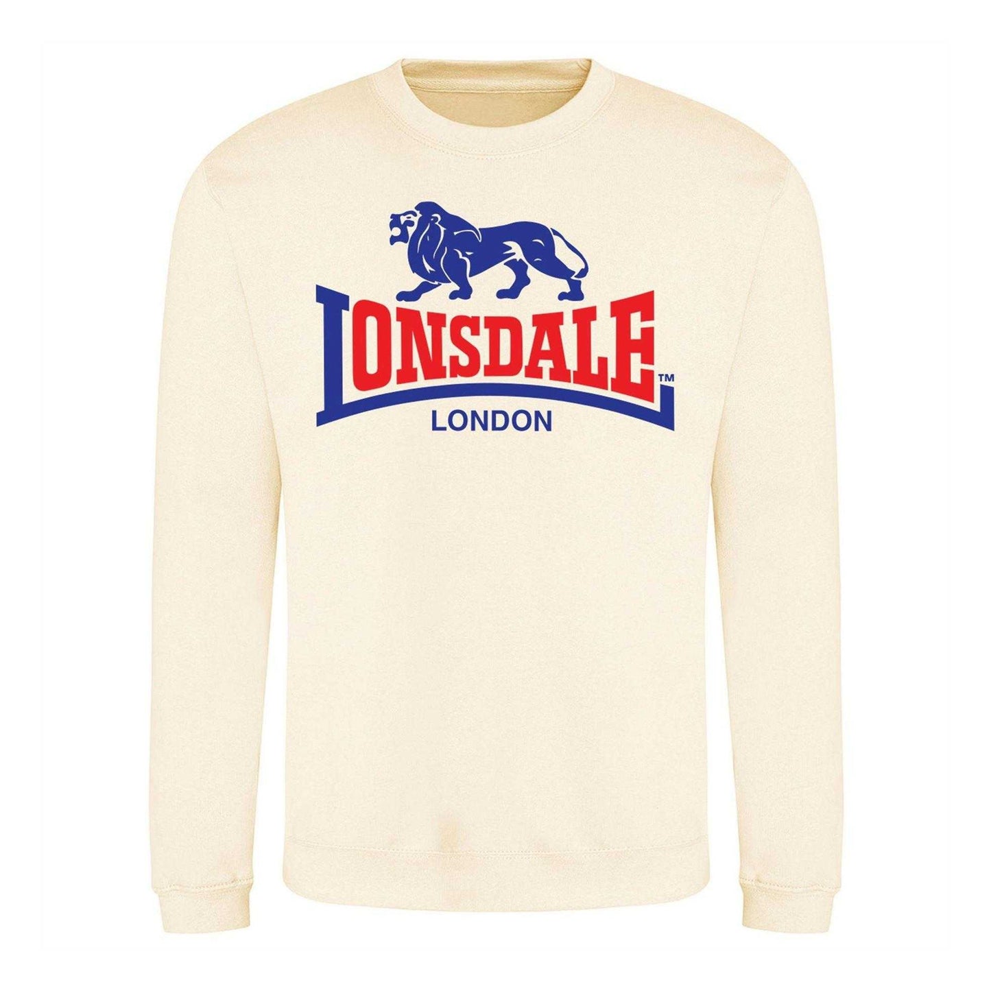 Vanilla - Front - Lonsdale Unisex Adult Logo Tearaway Sweatshirt