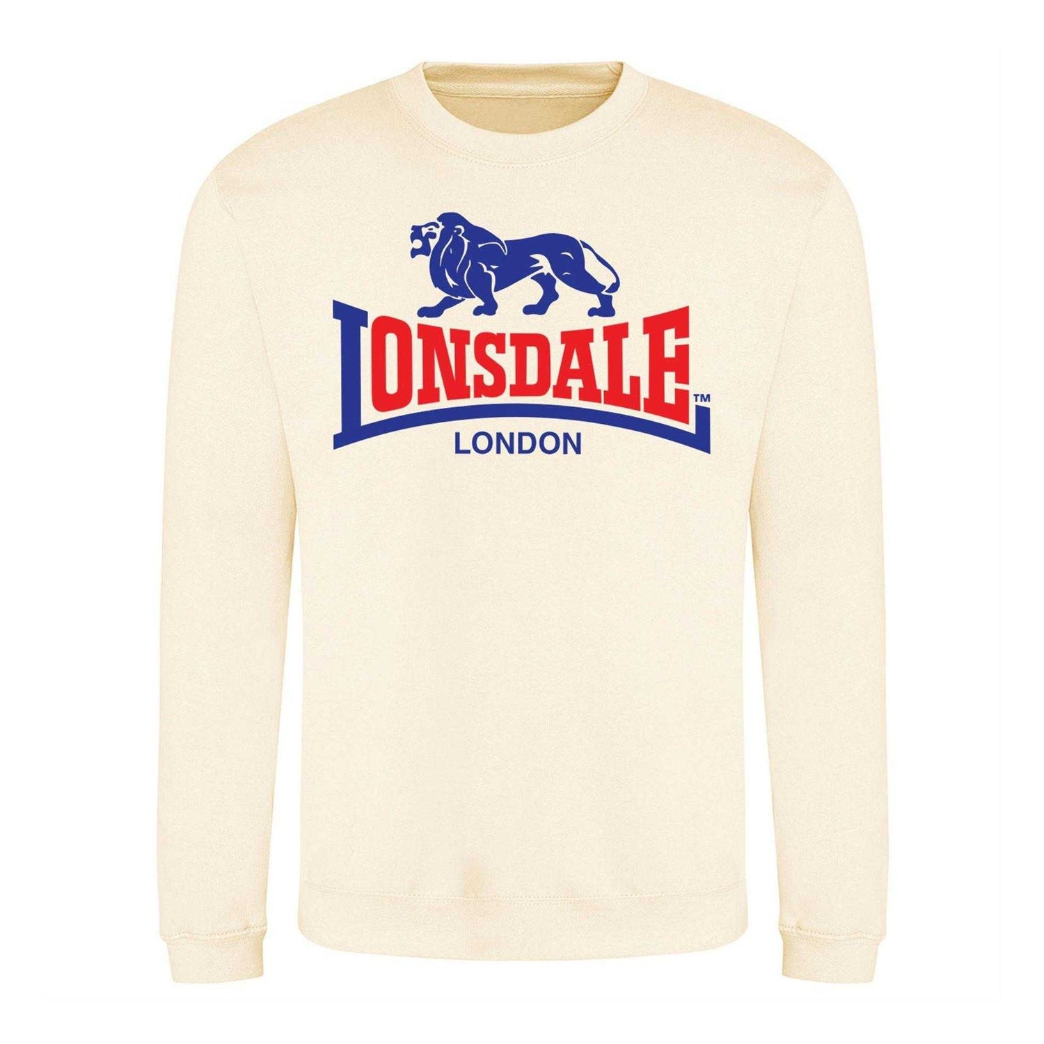 Vanilla - Front - Lonsdale Unisex Adult Logo Tearaway Sweatshirt