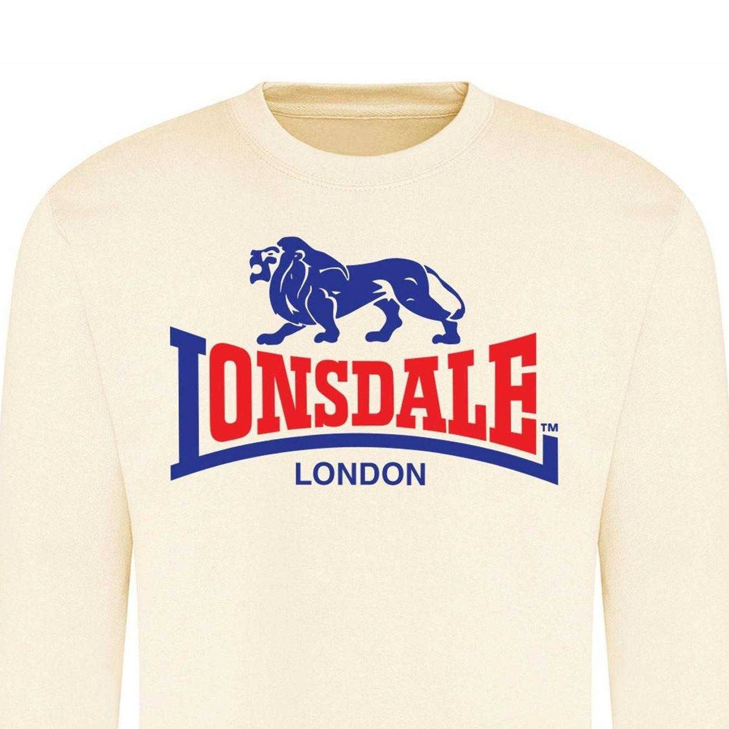 Vanilla - Back - Lonsdale Unisex Adult Logo Tearaway Sweatshirt