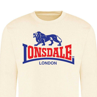 Vanilla - Back - Lonsdale Unisex Adult Logo Tearaway Sweatshirt