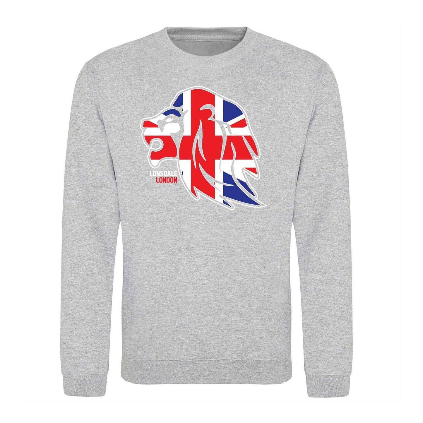 Grey - Front - Lonsdale Unisex Adult Logo Sweatshirt