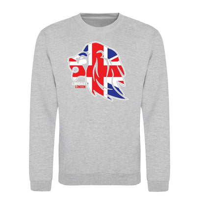 Grey - Front - Lonsdale Unisex Adult Logo Sweatshirt