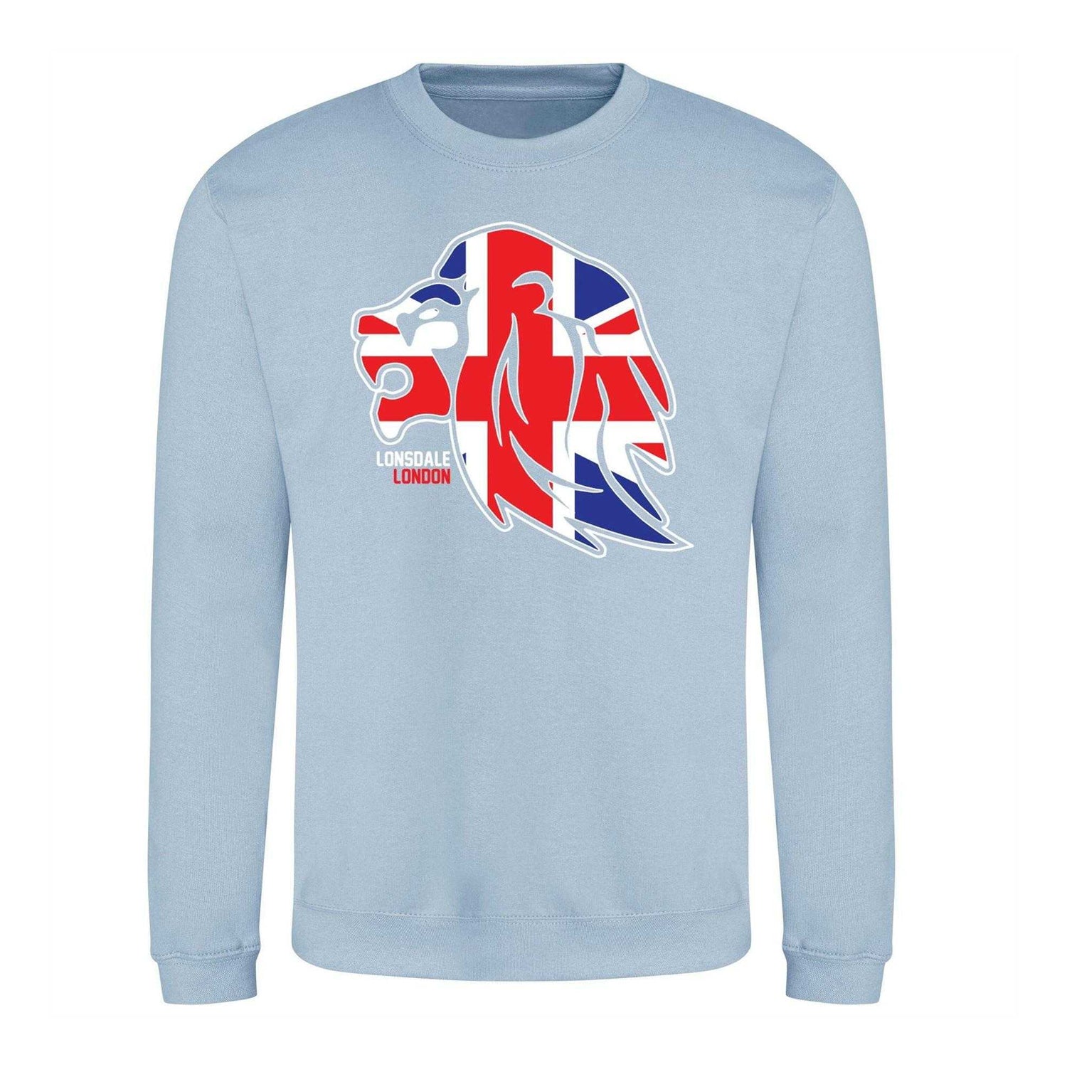 Sky Blue - Front - Lonsdale Unisex Adult Logo Sweatshirt