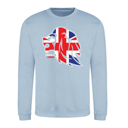 Sky Blue - Front - Lonsdale Unisex Adult Logo Sweatshirt