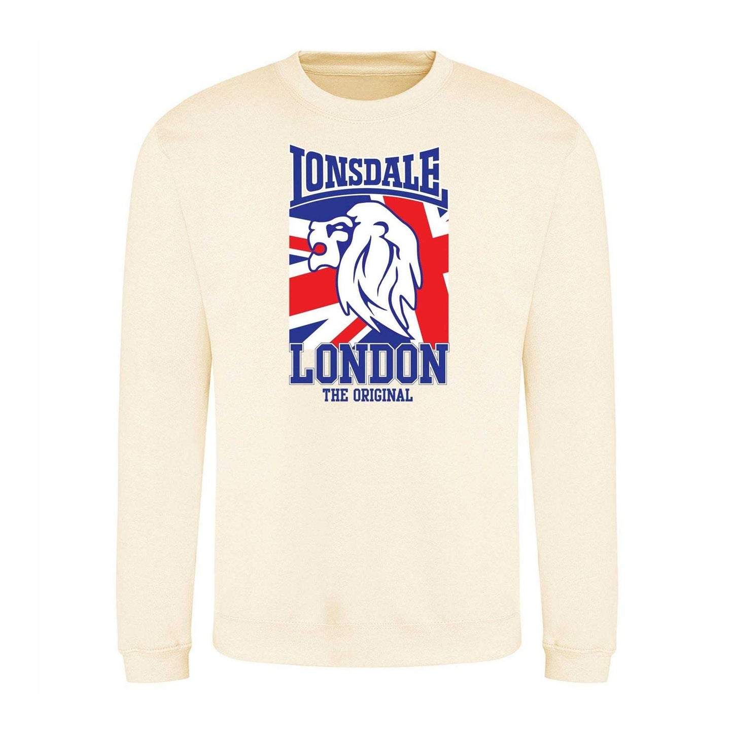 Vanilla - Front - Lonsdale Unisex Adult Logo Sweatshirt