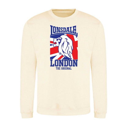 Vanilla - Front - Lonsdale Unisex Adult Logo Sweatshirt
