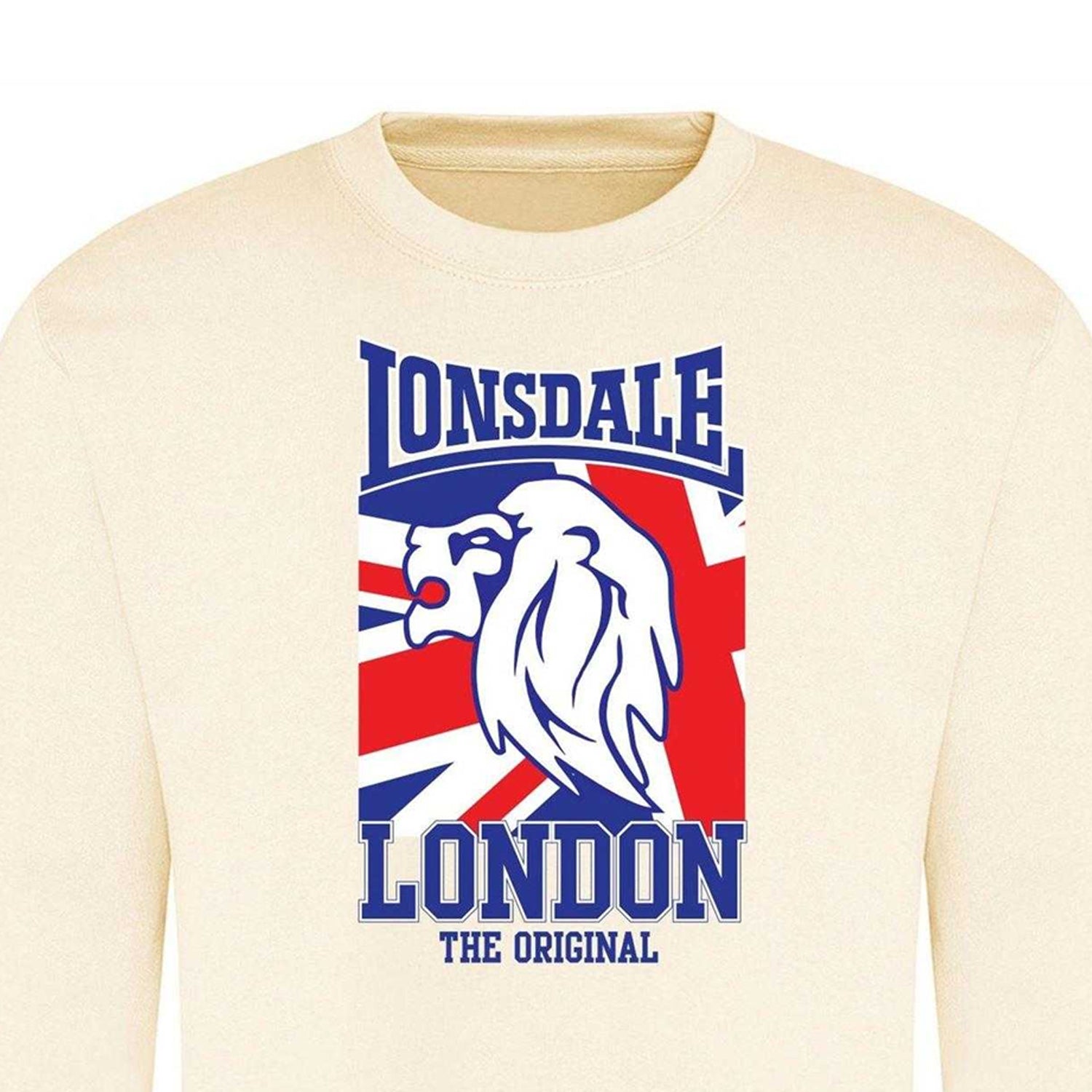 Vanilla - Back - Lonsdale Unisex Adult Logo Sweatshirt