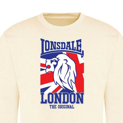 Vanilla - Back - Lonsdale Unisex Adult Logo Sweatshirt