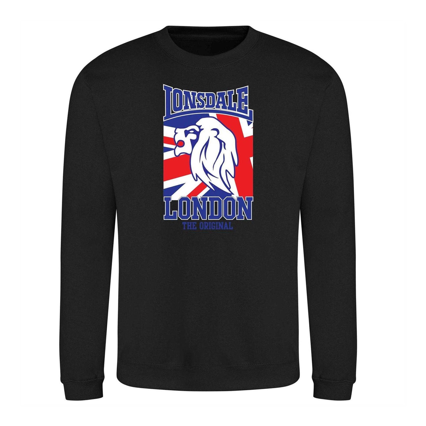 Black - Front - Lonsdale Unisex Adult Logo Sweatshirt